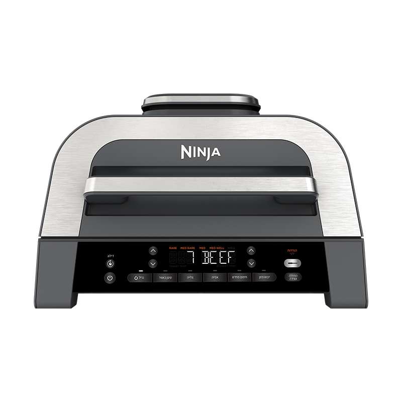 גריל חשמלי חכם כולל פאנל בעברית Ninja &lrm;Foodi Smart Grill Max DG553