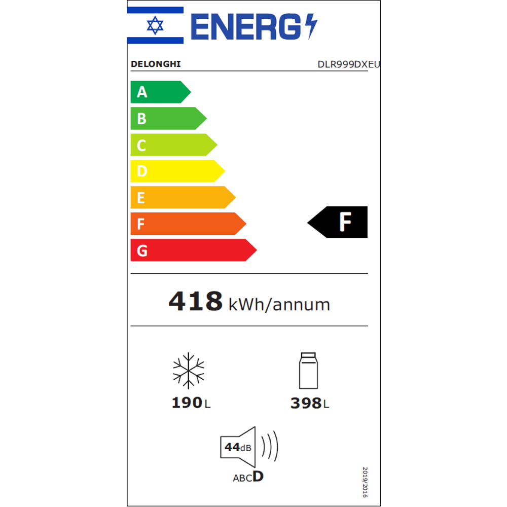 תווית אנרגיה - dlr999xeu נירוסטה delonghi