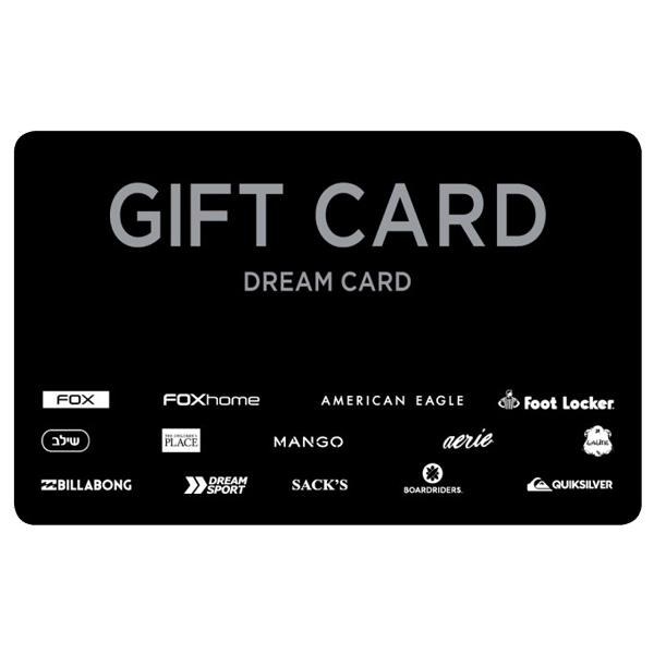 תו קנייה פיזי 100 שקלים dreamcard (ללא כפל מבצעים)