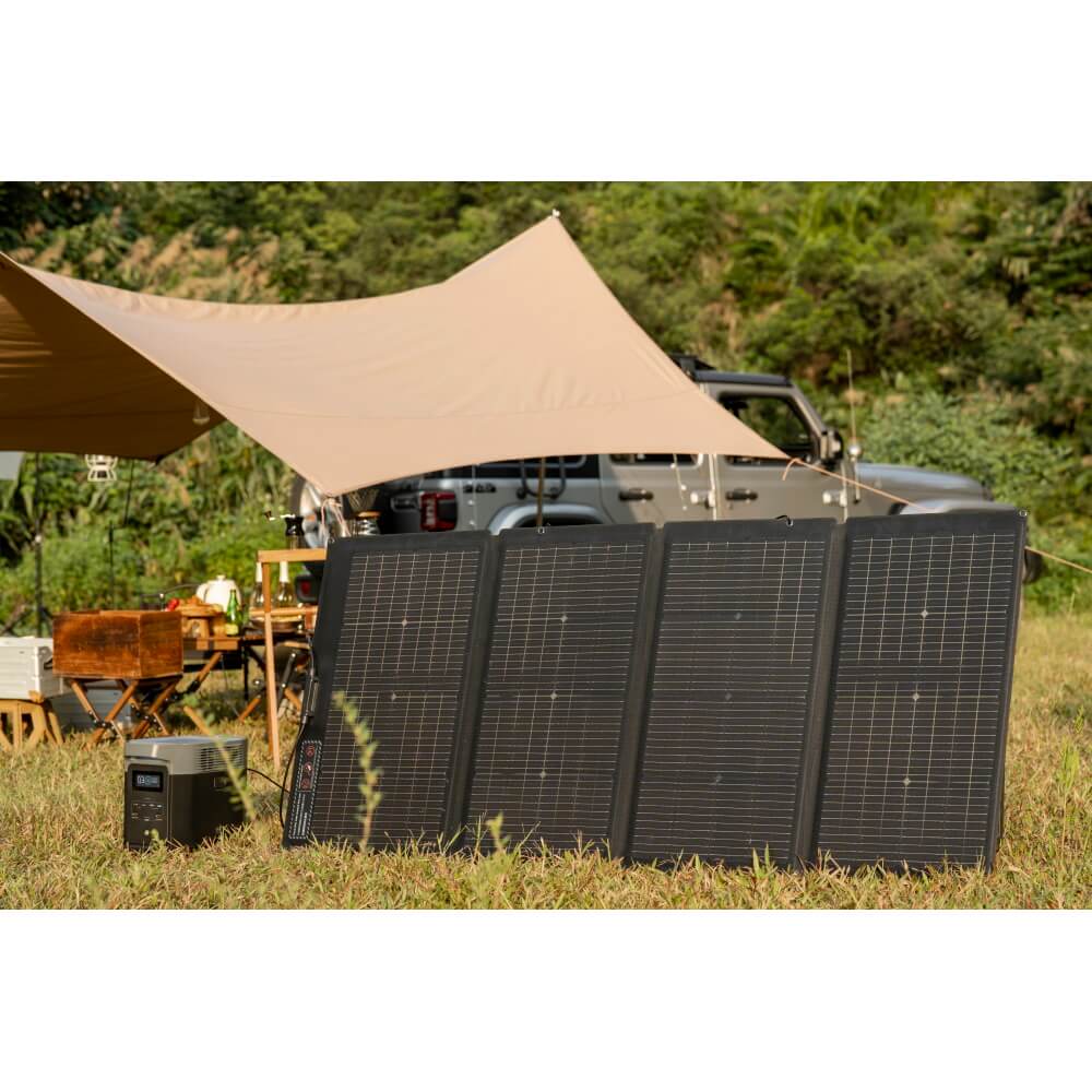 סט תחנת כוח ניידת 1000wh כולל פאנל סולארי מתקפל ecoflow 400w