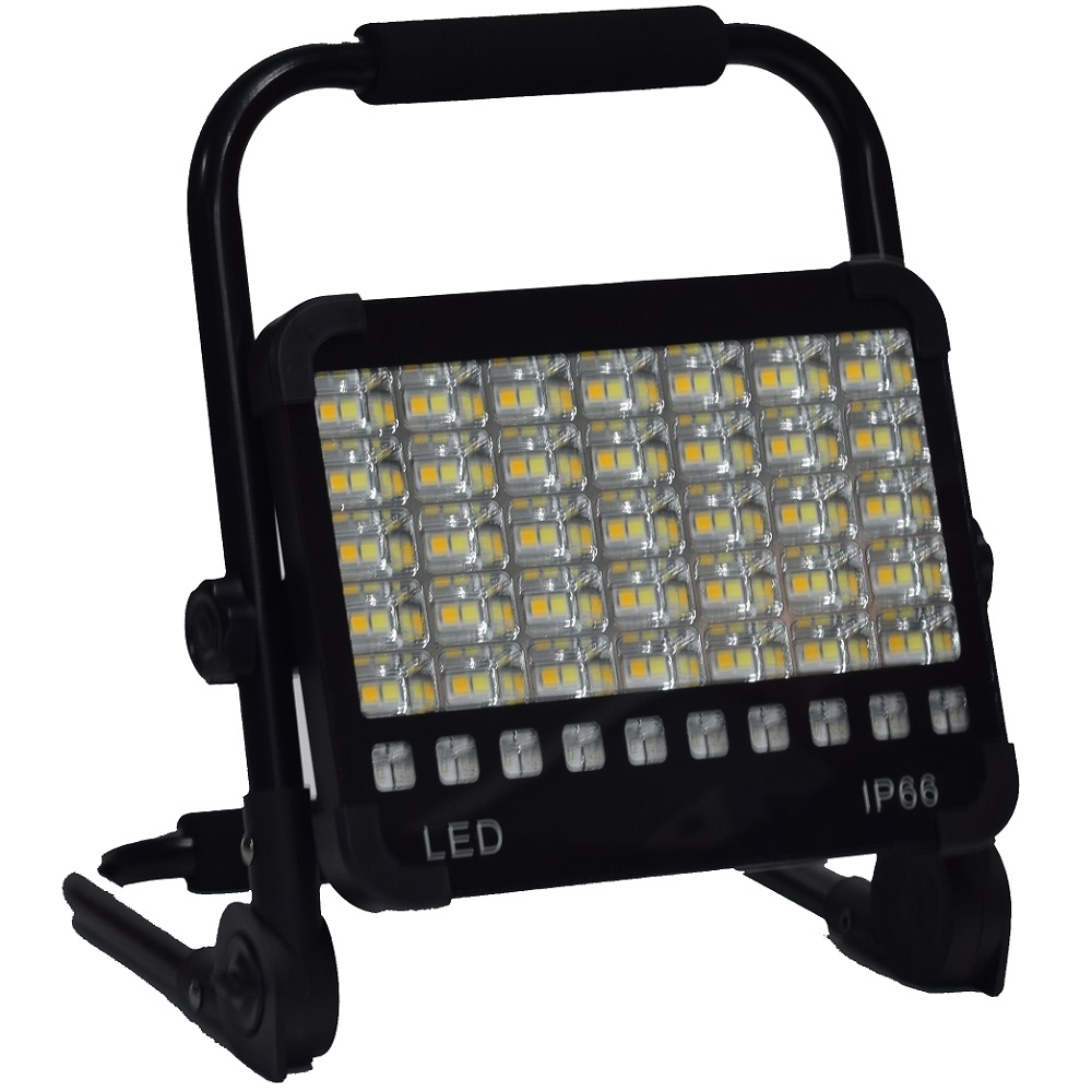 פנס הצפה נטען 50W כולל טעינה סולארי Newtec &lrm;AL4