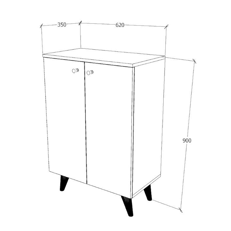 ארון נעליים 2 דלתות tudo design