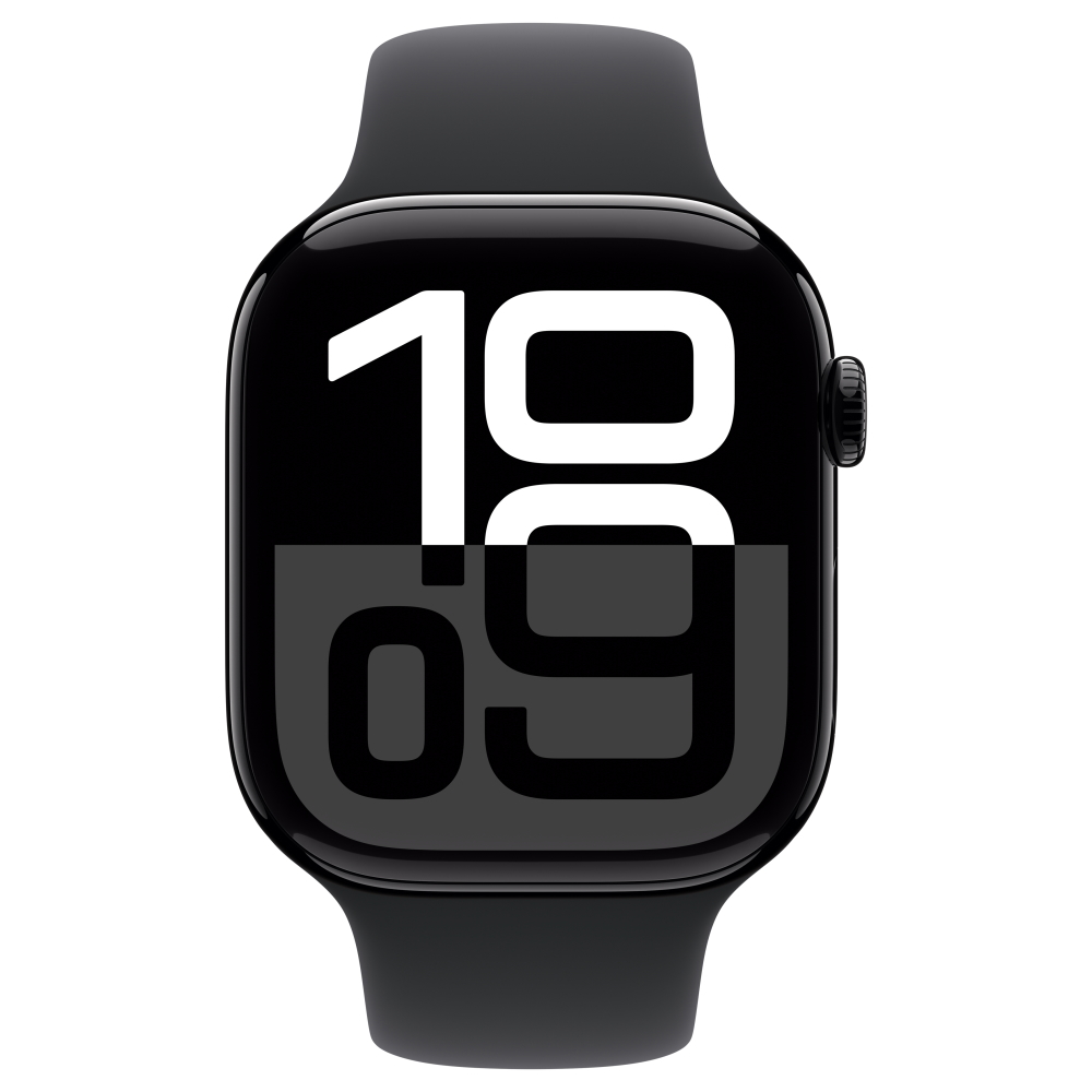 watch series 10 gps + cellular 46mm - jet black aluminium case black band - m/l יבואן רשמי apple