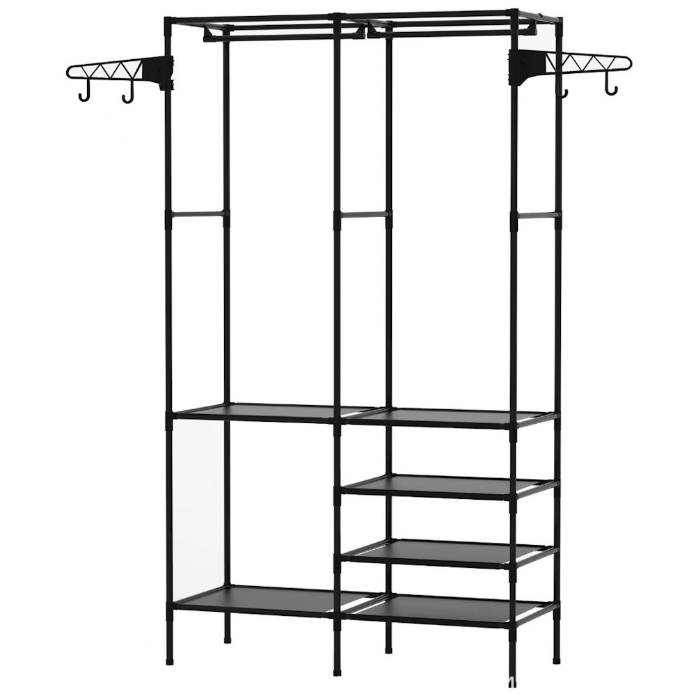 מתלה בגדים כולל 6 מדפי אחסון וקולבים לתלייה Ramos &lrm;סמדר