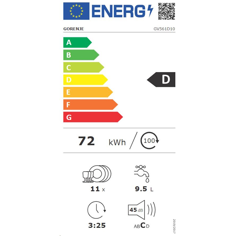 תווית אנרגיה - gv561d10 gorenje