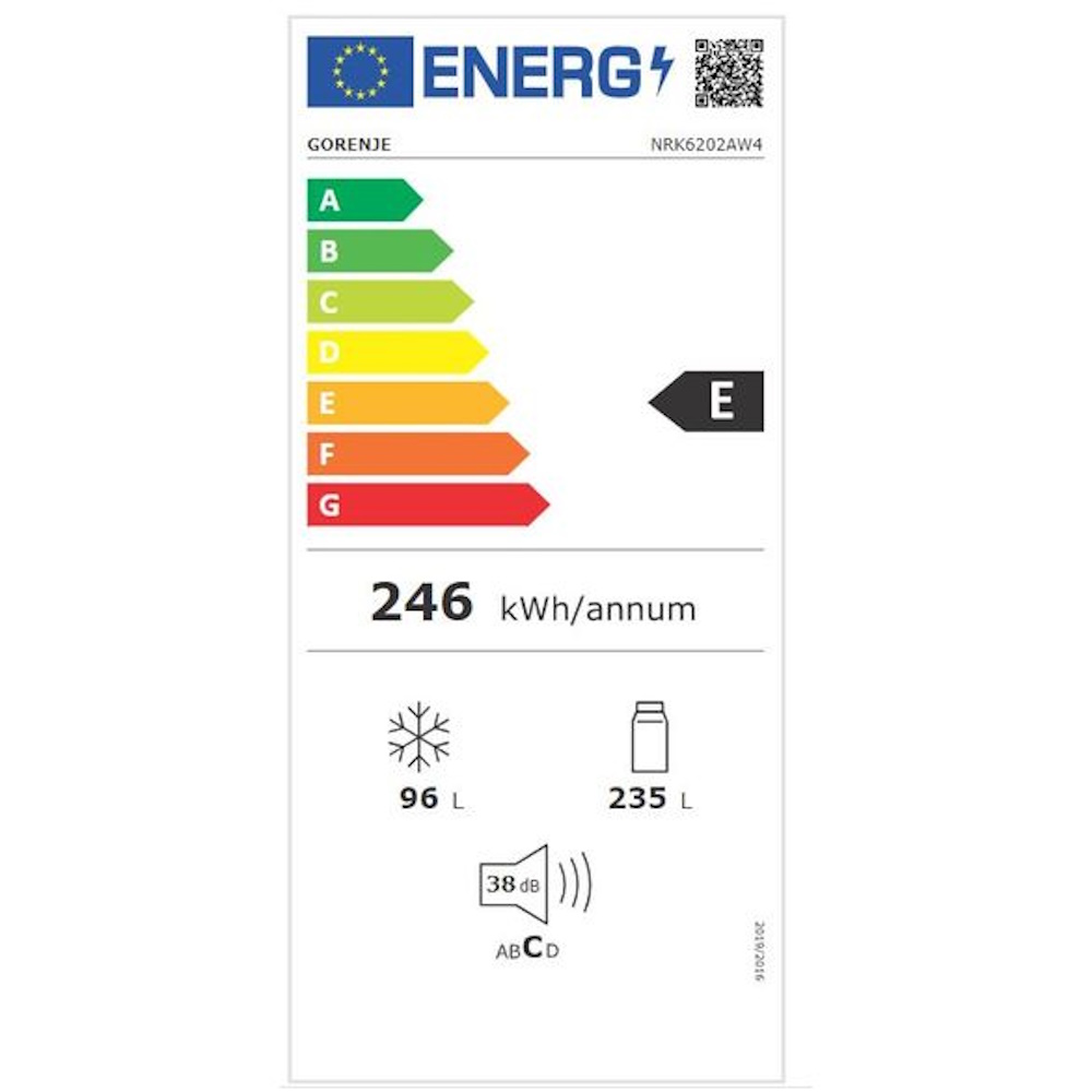 תווית אנרגיה - nrk6202aw4 gorenje