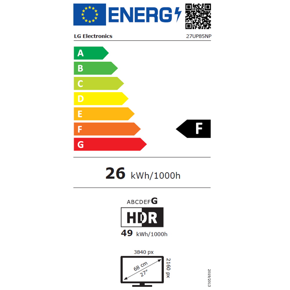 תווית אנרגיה - 27up85np-w lg