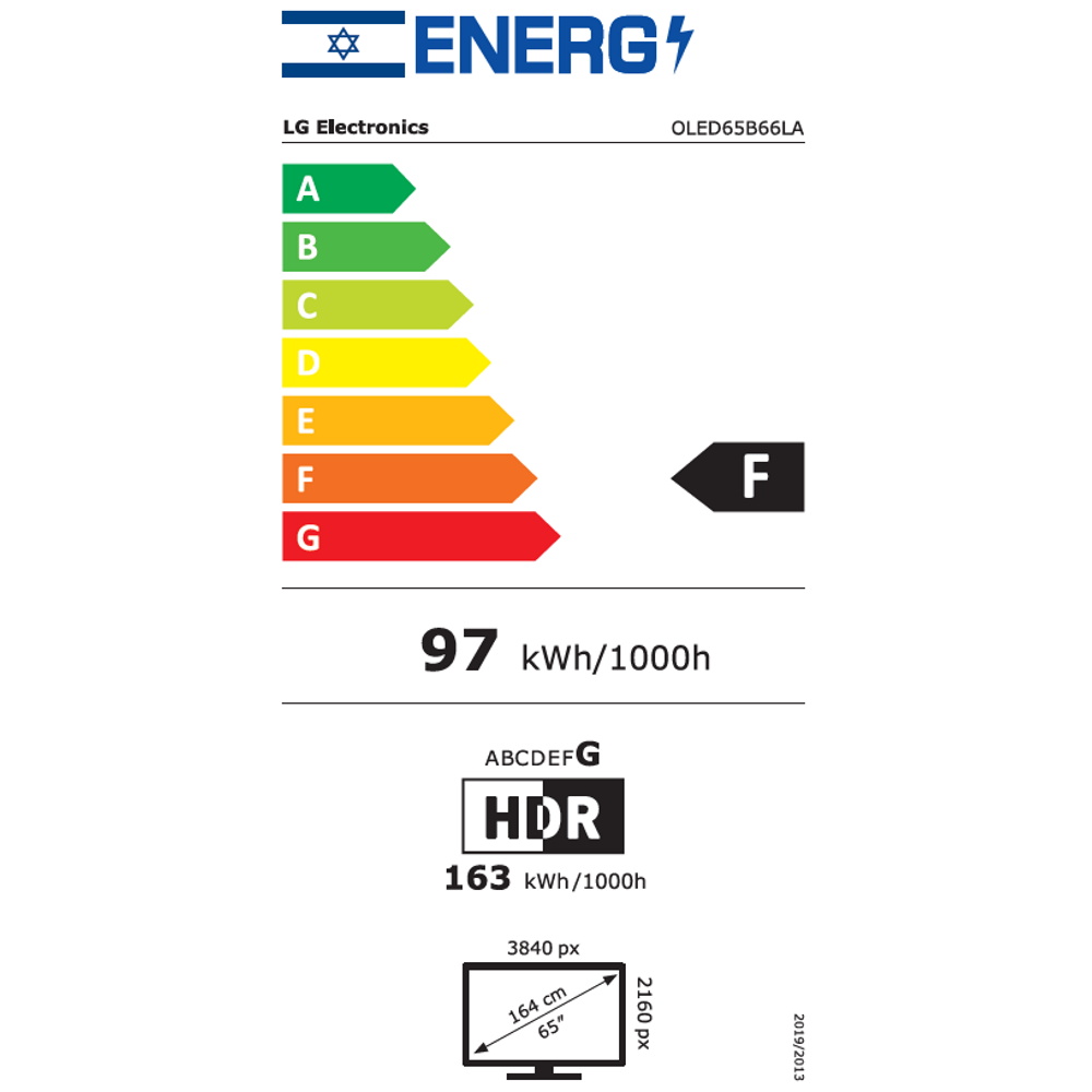 תווית אנרגיה - oled65b66la lg