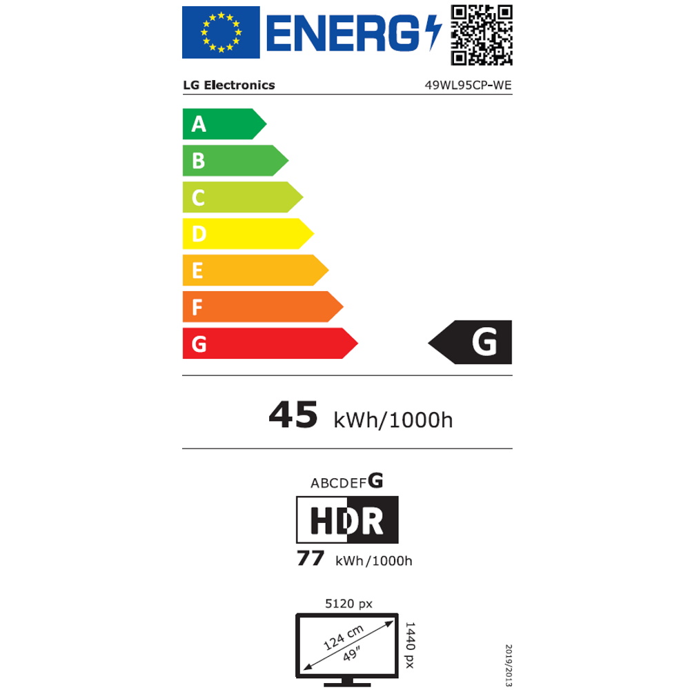 תווית אנרגיה - qhd 49wl95c-we lg