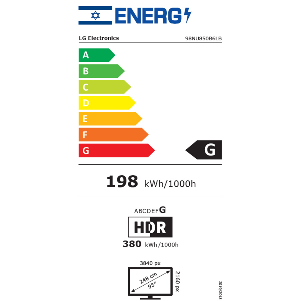 תווית אנרגיה - 98nu850b6lb lg