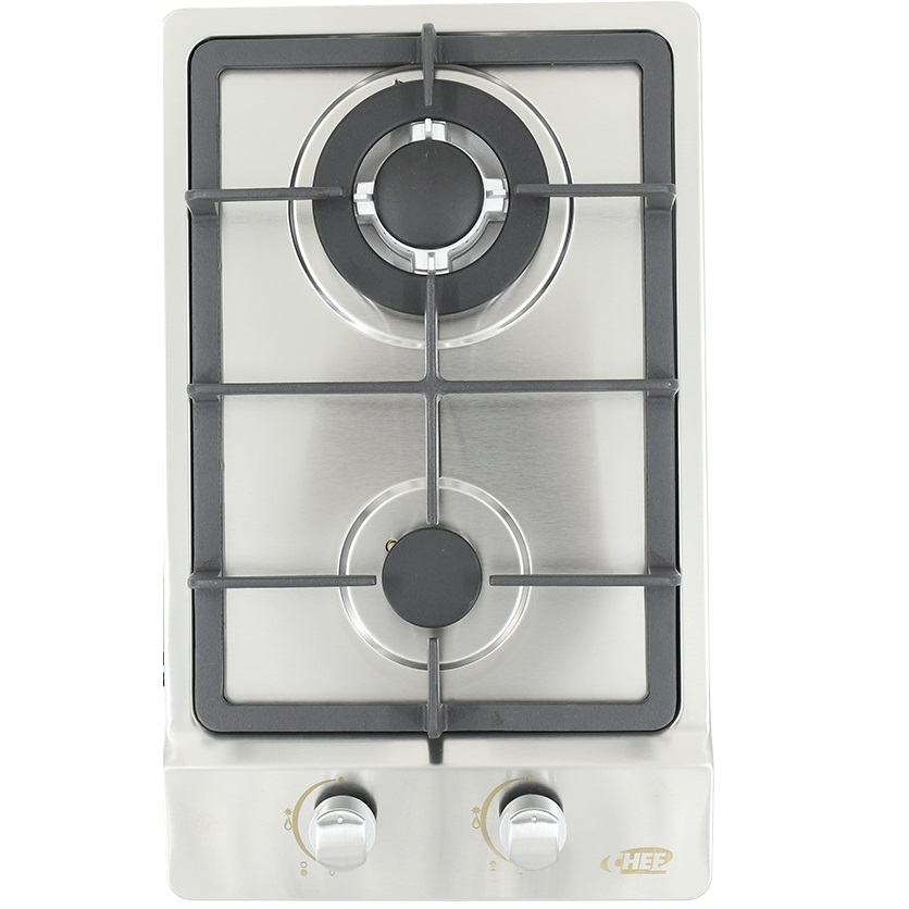 כיריים דומינו גז - 2 מבערים Chef &lrm;GB-3005SS