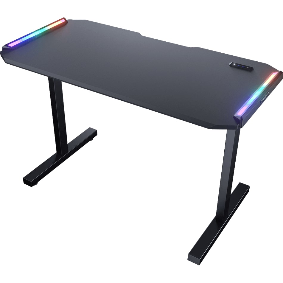 שולחן גיימינג 122 סמ כולל תאורת led וקופסת i/o‏ cougar
