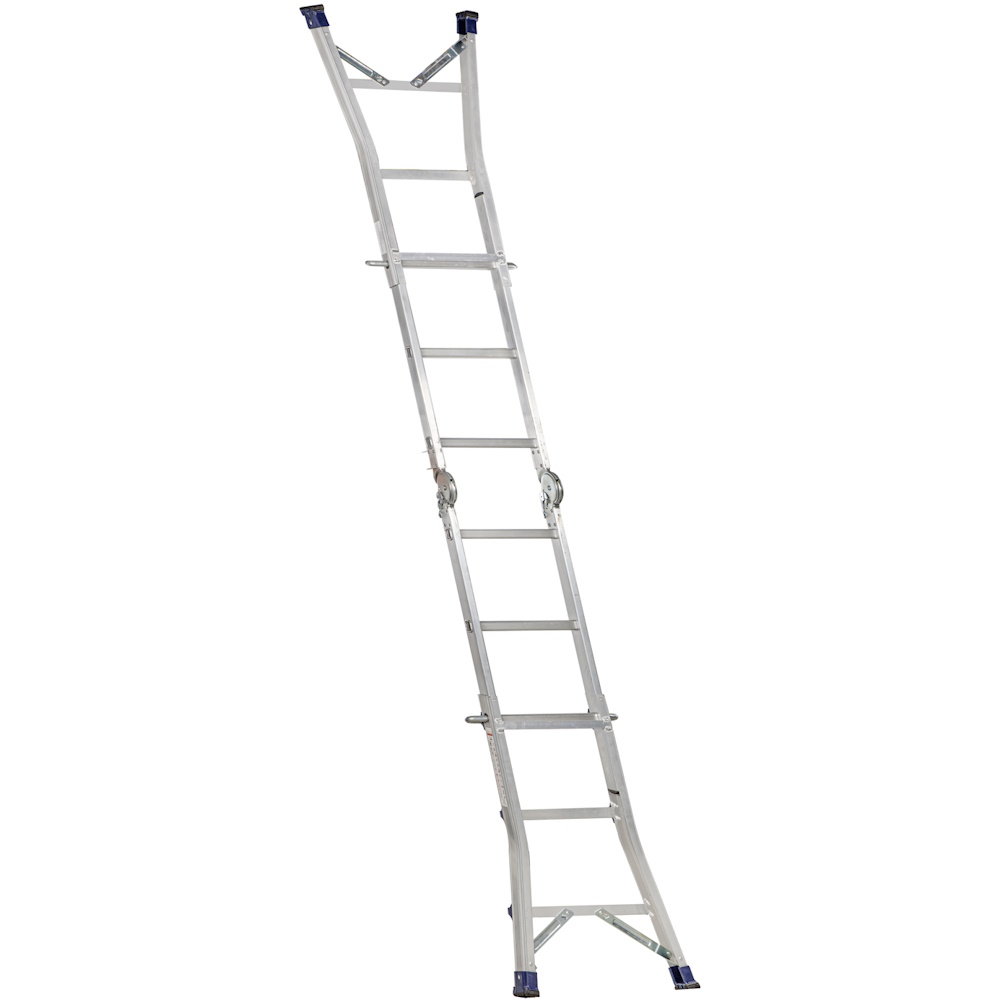 תמונה של סולם אלומיניום טלסקופי shazar 3x4