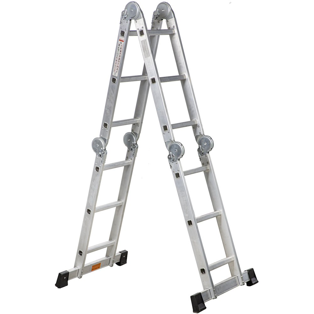 סולם אלומיניום 3x4 פרקים (רב מצבי) shazar