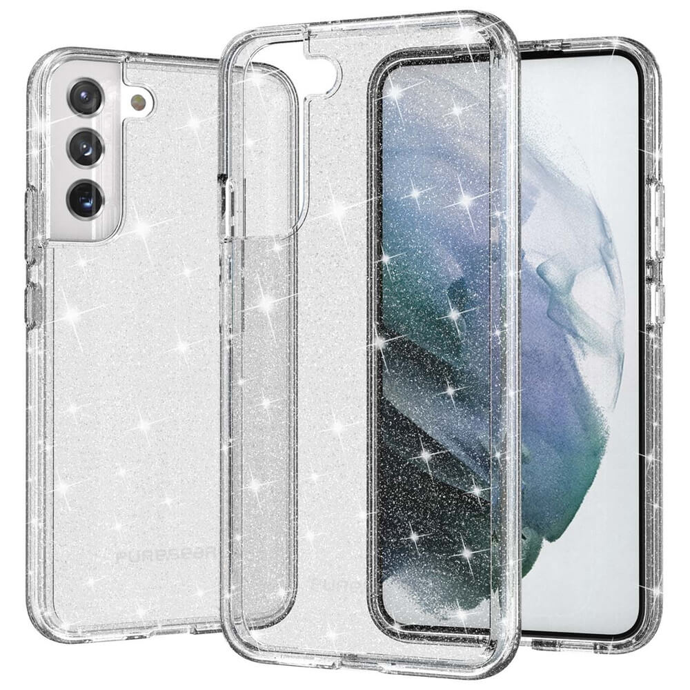 כיסוי אחורי שקוף מנצנץ puregear