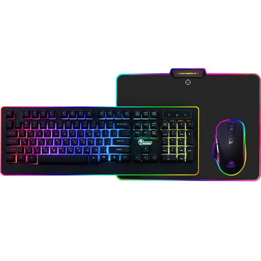 ערכת קומבו גיימינג מקצועית Dragon &lrm;GPDRA-PCK-RGB