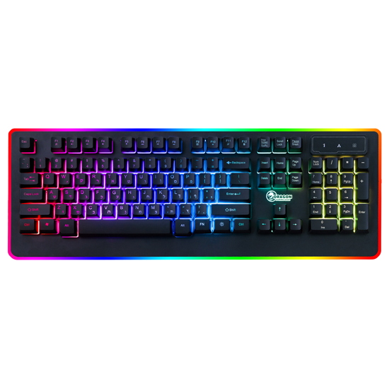 מקלדת גיימינג חוטית Dragon &lrm;GPDRA-RGB7