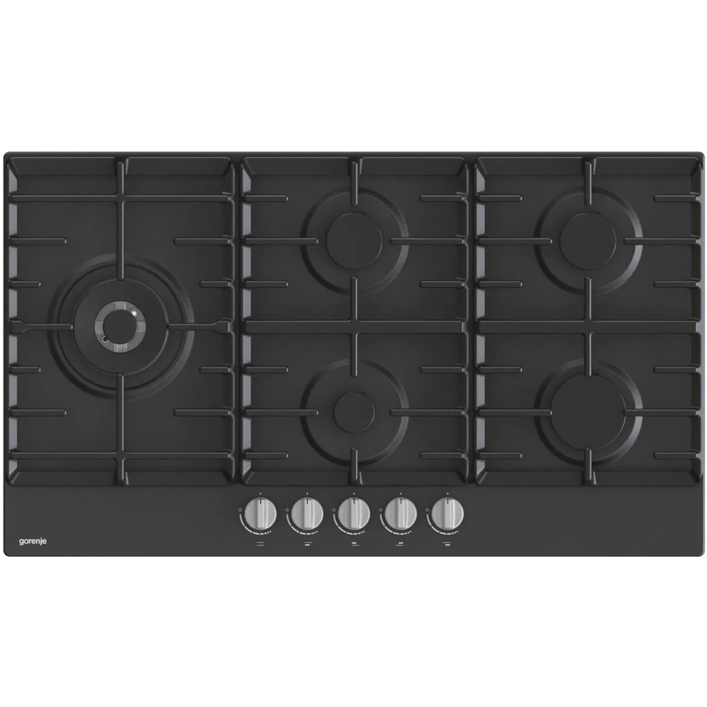 כיריים גז - 5 להבות Gorenje &lrm;GW951MB שחור אמייל