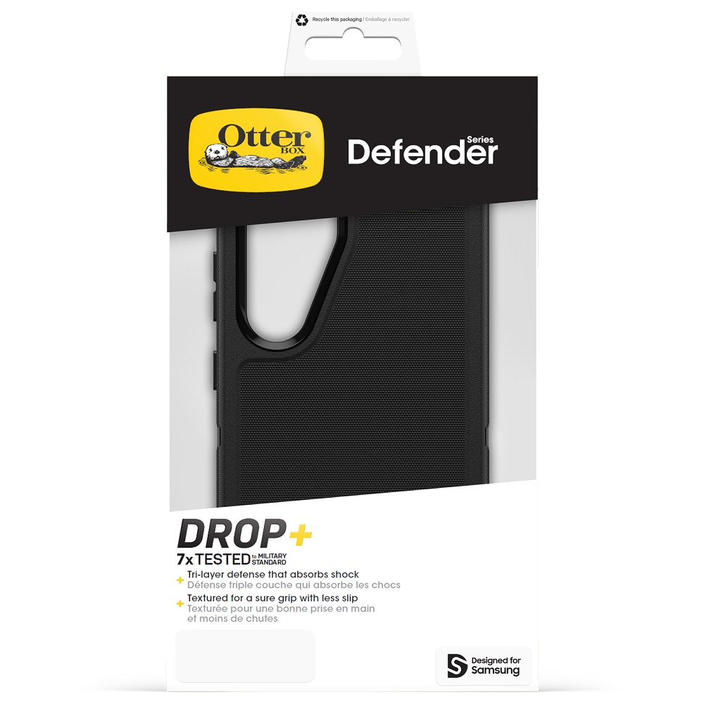 כיסוי עמיד במיוחד לסמארטפון OtterBox &lrm;Galaxy S25 - Defender שחור