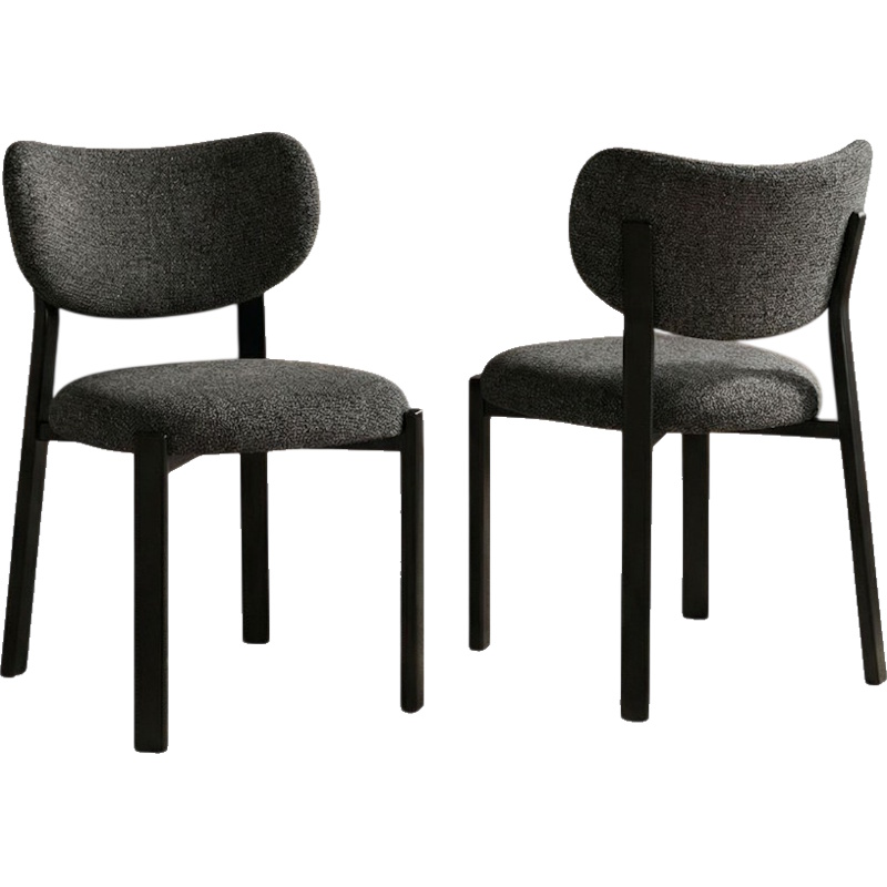 זוג כיסאות מעוצבים לפינת אוכל Home Decor &lrm;דורי - שחור/אפור