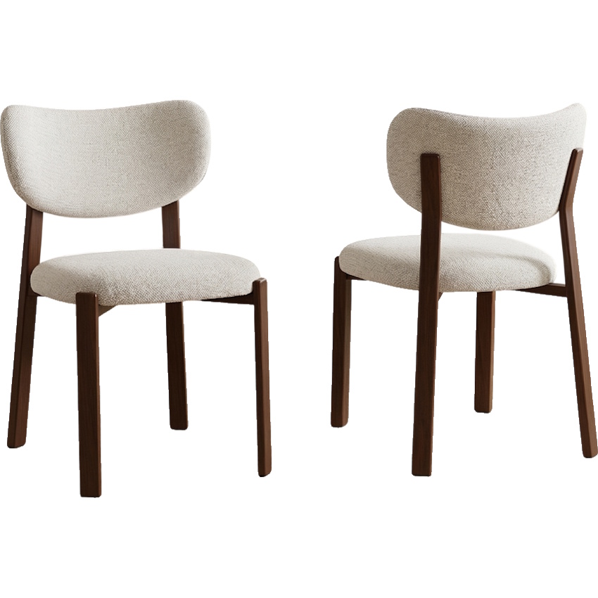 זוג כיסאות מעוצבים לפינת אוכל Home Decor &lrm;דורי - קפוצינו/אגוז
