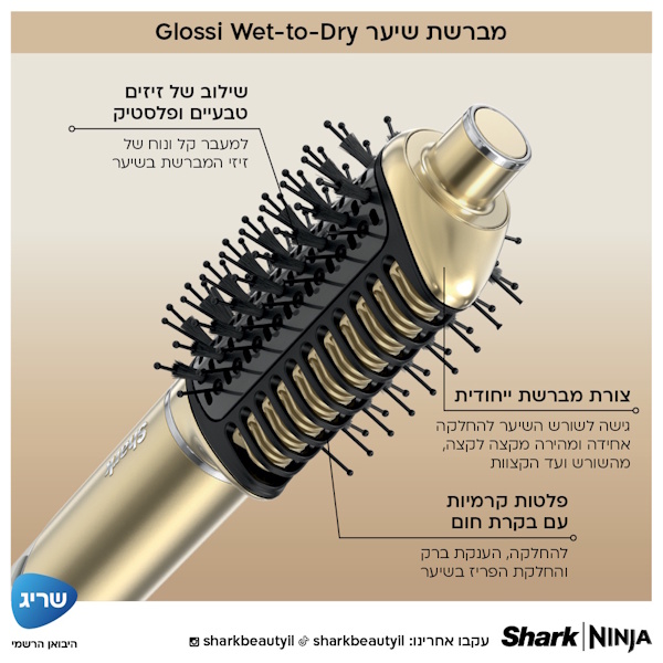 תמונה של מעצב שיער כולל אביזרים shark