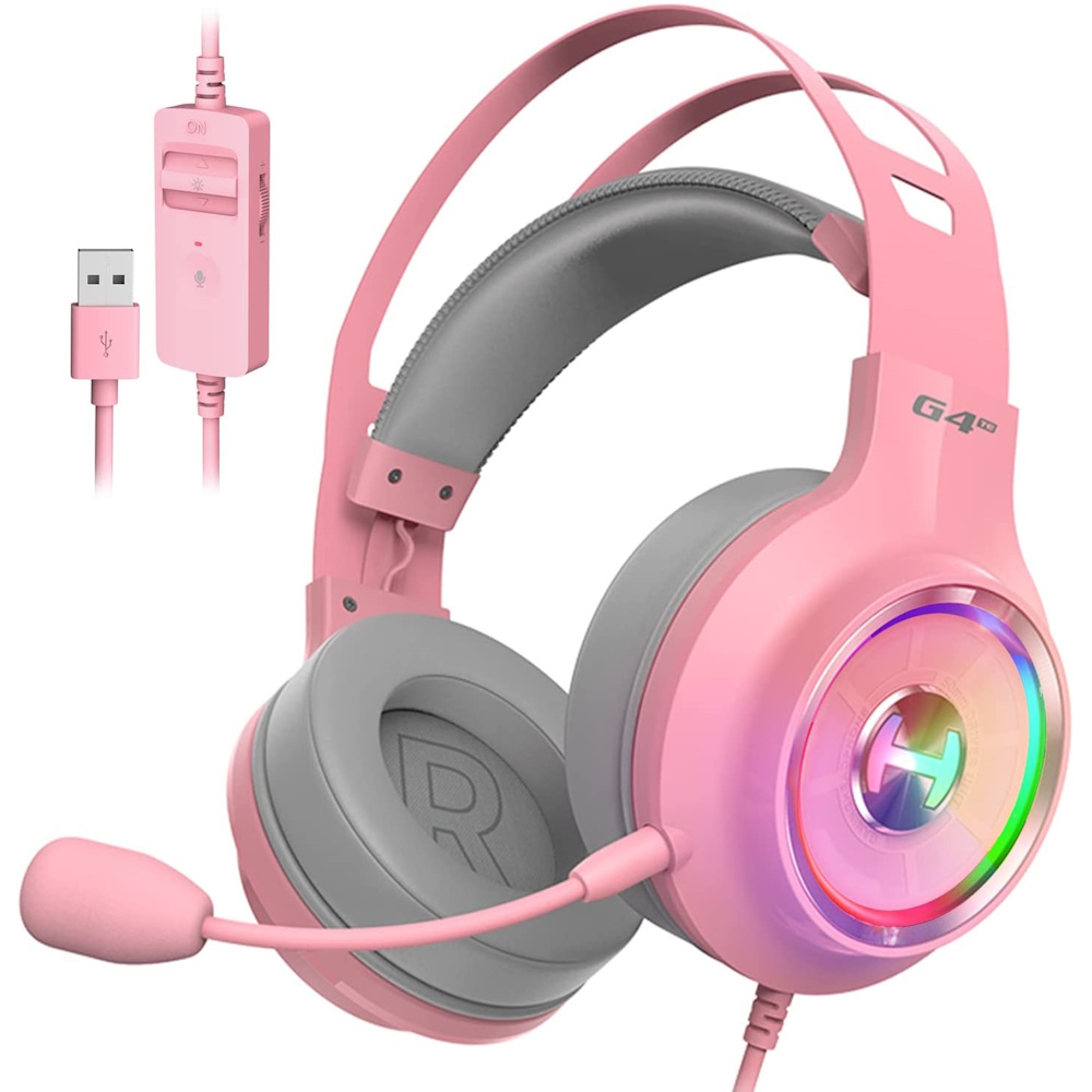 אוזניות קשת חוטיות לגיימינג Edifier Over-Ear &lrm;G4 TE ורוד
