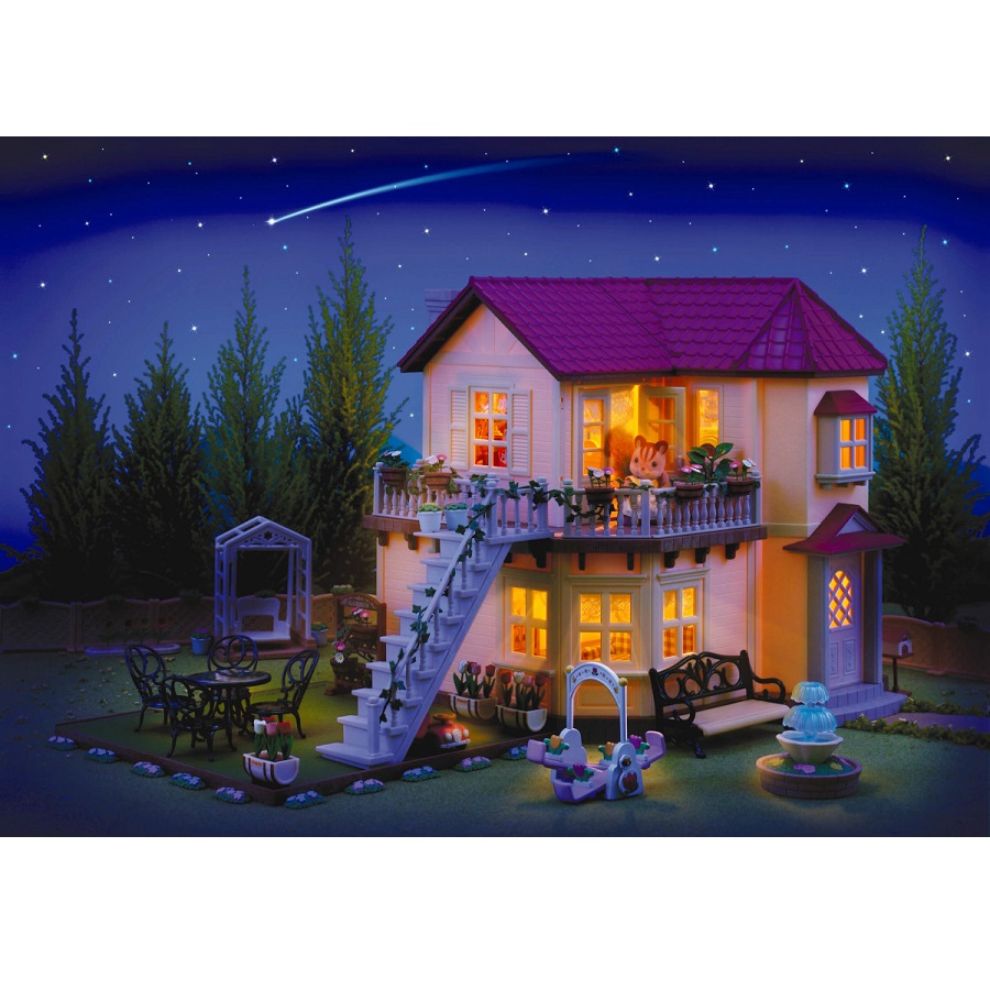משפ' סילבניאן בית עם אורות sylvanian families