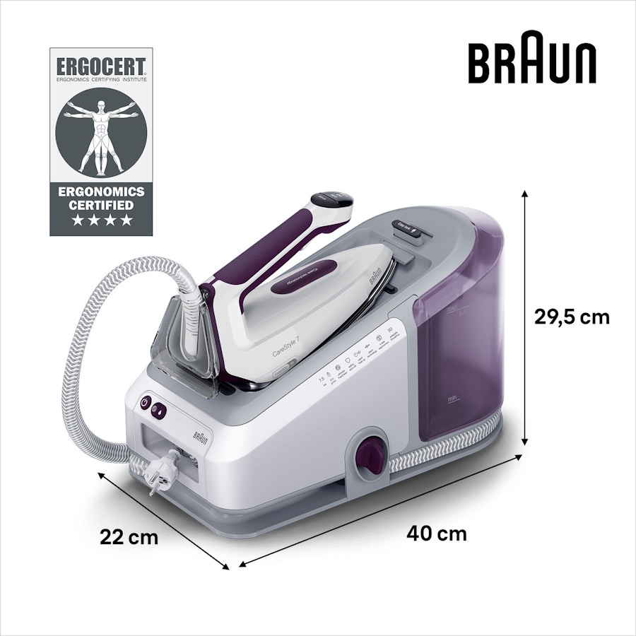מגהץ קיטור עוצמתי כולל גיהוץ אנכי braun