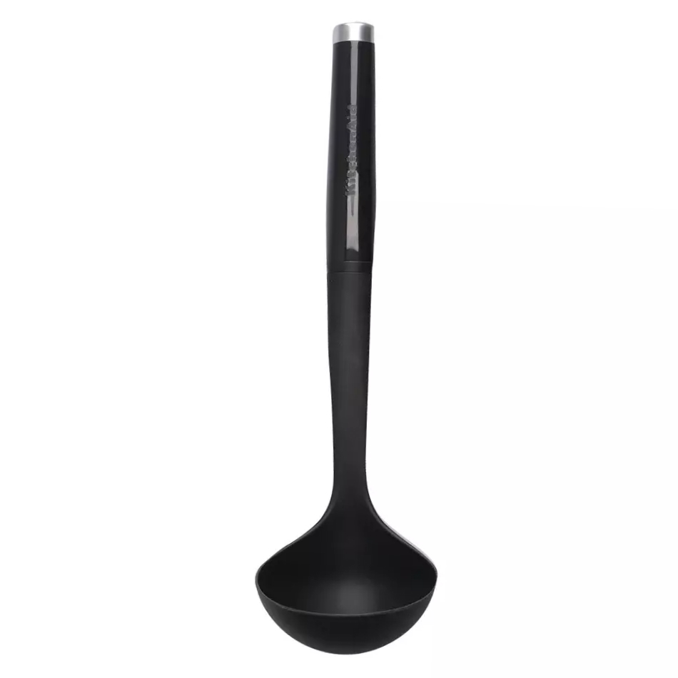 מצקת מרק איכותית להגשה KitchenAid &lrm;Soup Ladle Classic Black KCG006OHOBE שחור אוניקס