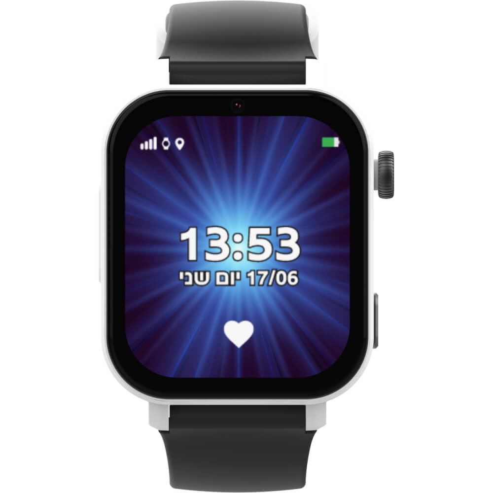 kidichat 2.1 שחור/לבן (זוג רצועות) kidiwatch