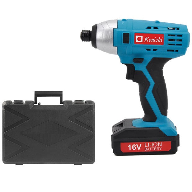 סט מברגת אימפקט 16v, פטישון חשמלי ומשור אנכי konishi