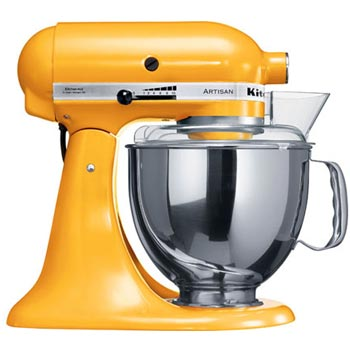 סרטון - מיקסר kitchenaid  קיטשן אייד  ksm150eyp פלפל צהוב
