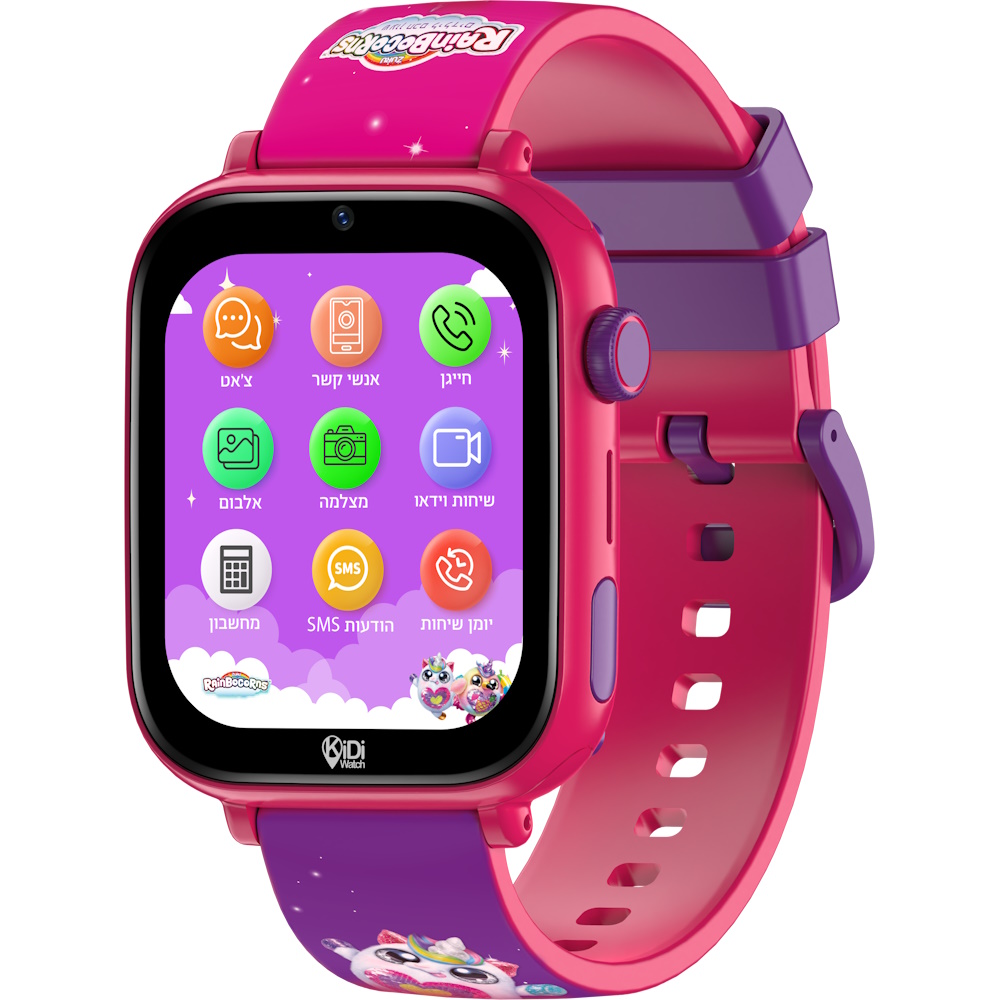 שעון חכם לילדים כולל סים מובנה Kidiwatch &lrm;ריינבוקורן 4G