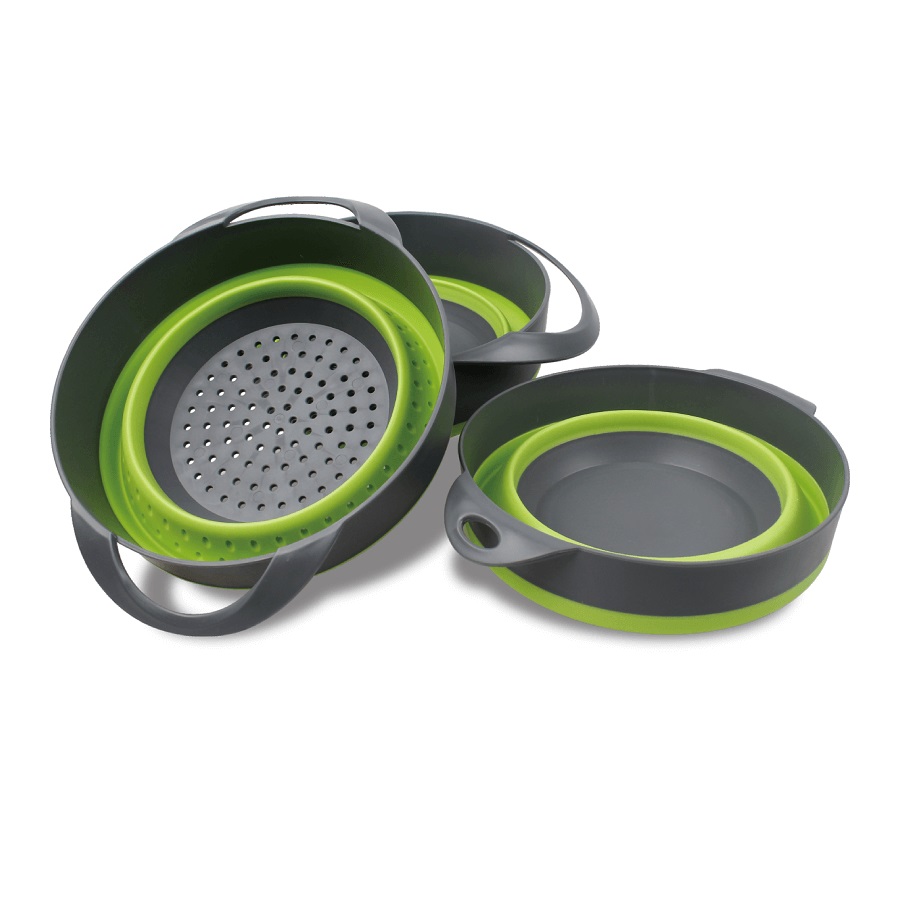 קערות ומסננת מתכווצות למטבח BPatent &lrm;Kitchen Bowl & Strainer