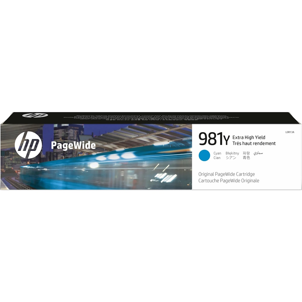 טונר ציאן מקורי HP &lrm;PageWide 981Y L0R13A