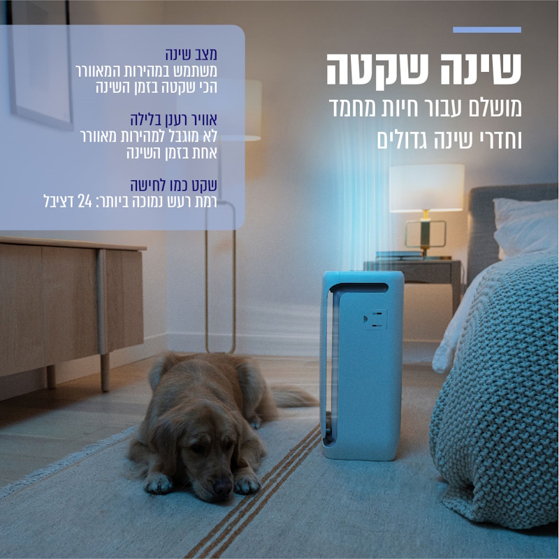 מטהר אוויר חכם כולל פטנט ייחודי לחיות מחמד levoit
