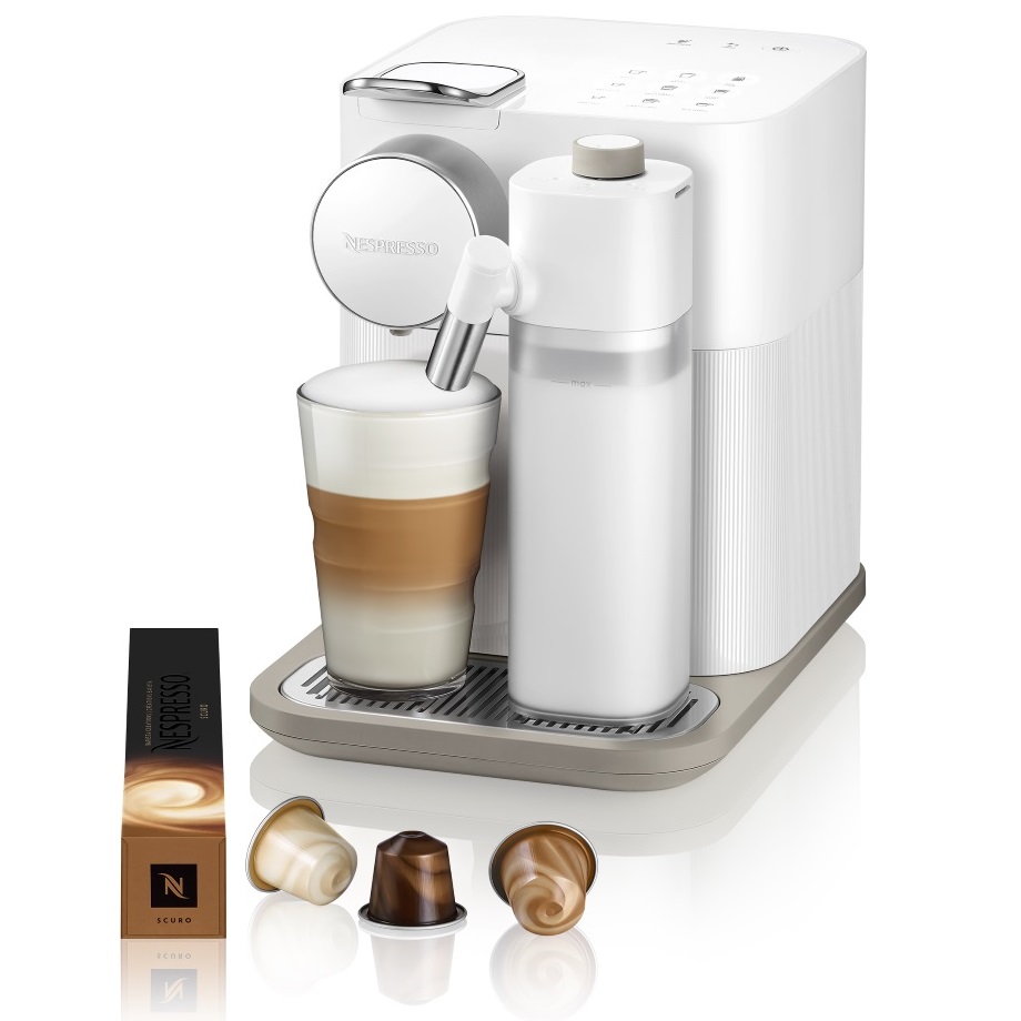 סרטון - מכונת קפה כולל מקציף חלב מובנה nespresso  נספרסו  gran lattissima f531 לבן