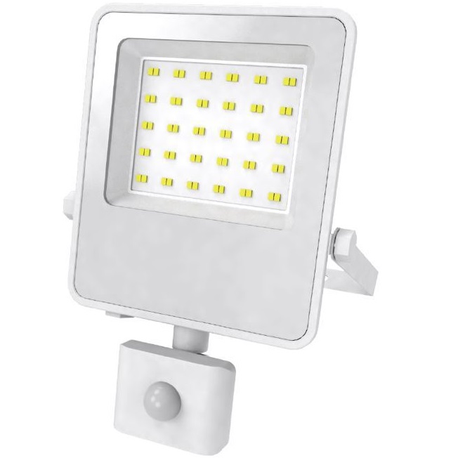 פנס הצפה 100W אור יום כולל חיישן תנועה Brightcom &lrm;LED-E017EIS100W-W-DL