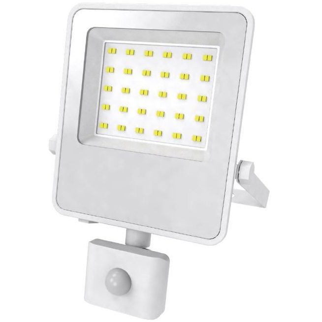 פנס הצפה 50W אור יום כולל חיישן תנועה Brightcom &lrm;LED-E017EIS50W-W-DL