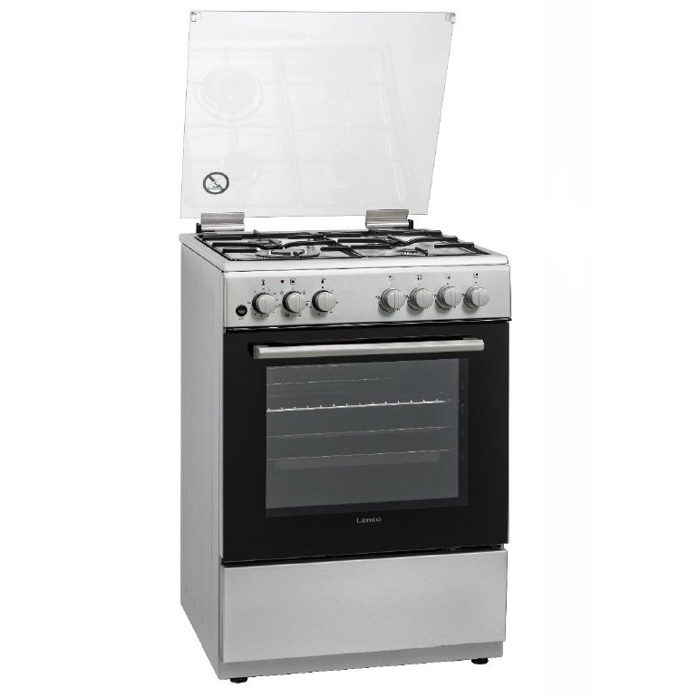 תנור משולב כיריים גז - 4 להבות Lenco &lrm;LFS-6099IXT
