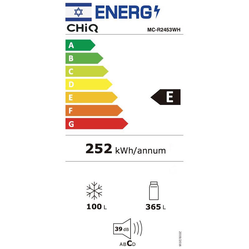 תווית אנרגיה - mc-r2453wh לבן chiq