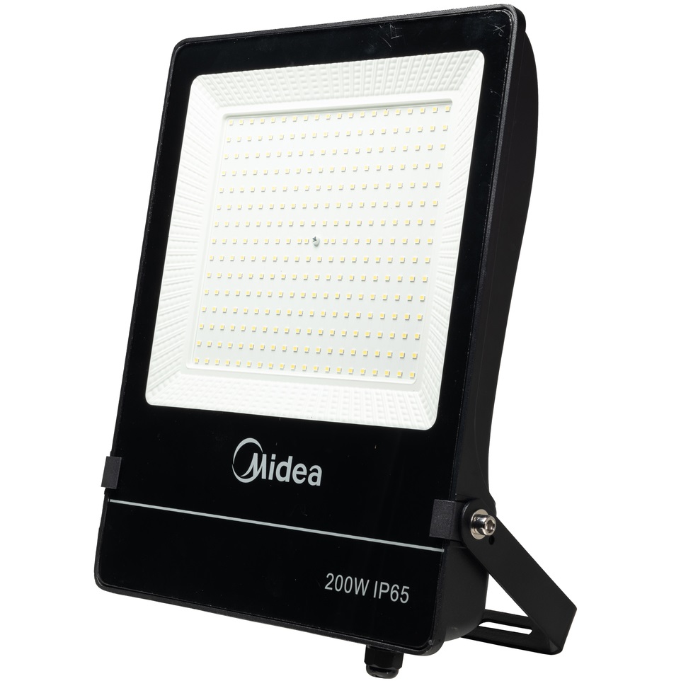 פנס הצפה 200W - אור חם Midea &lrm;ML-FLF200W30-02B-WW-B