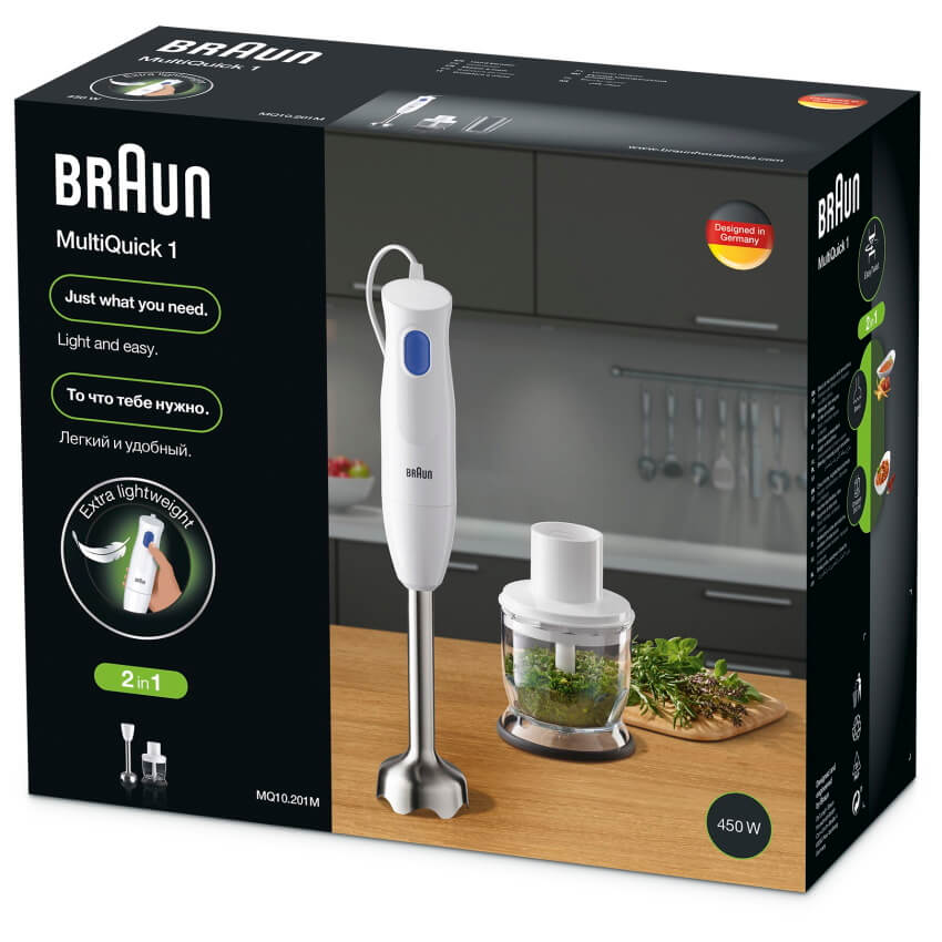 בלנדר מוט כולל אביזרים braun 1000w