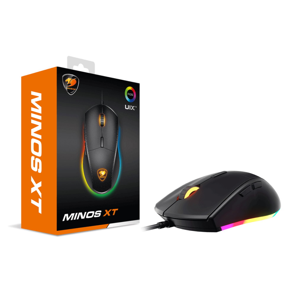 עכבר גיימינג משולב תאורת cougar rgb