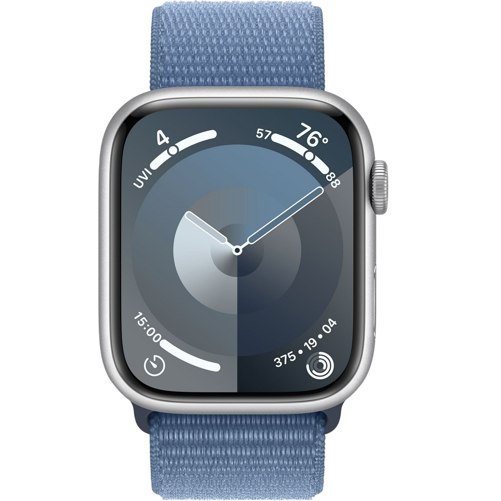 סרטון - שעון חכם 45 מ&quotמ apple  אפל  watch series 9 45mm gps - winter blue