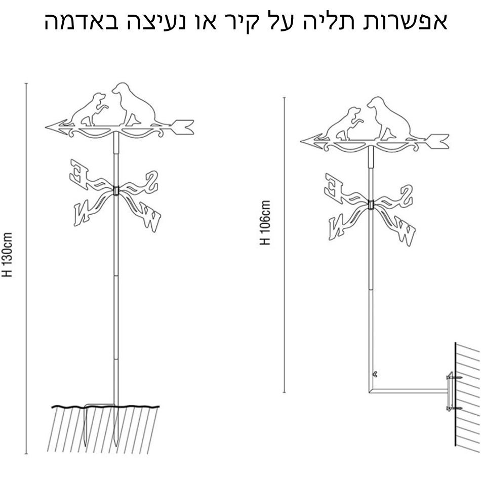 תמונה של שבשבת רוחות מברזל tipot teva