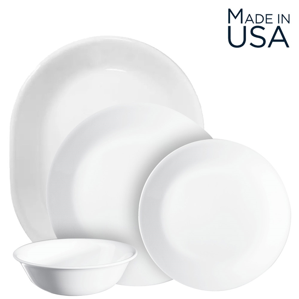 סט צלחות 37 חלקים ל-12 סועדים Corning by Corelle &lrm;Winter Frost Z00N37