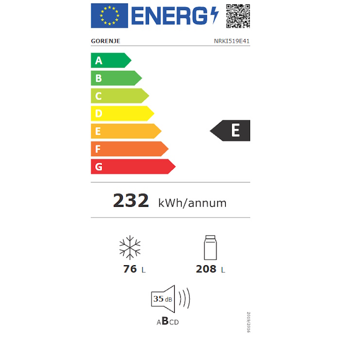 תווית אנרגיה - g400 nrki519e41 gorenje