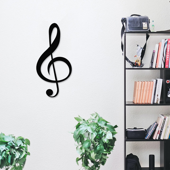 דקורציה ממתכת בצורת מפתח סול Homax &lrm;Treble Clef Met - 279ENZ1139 